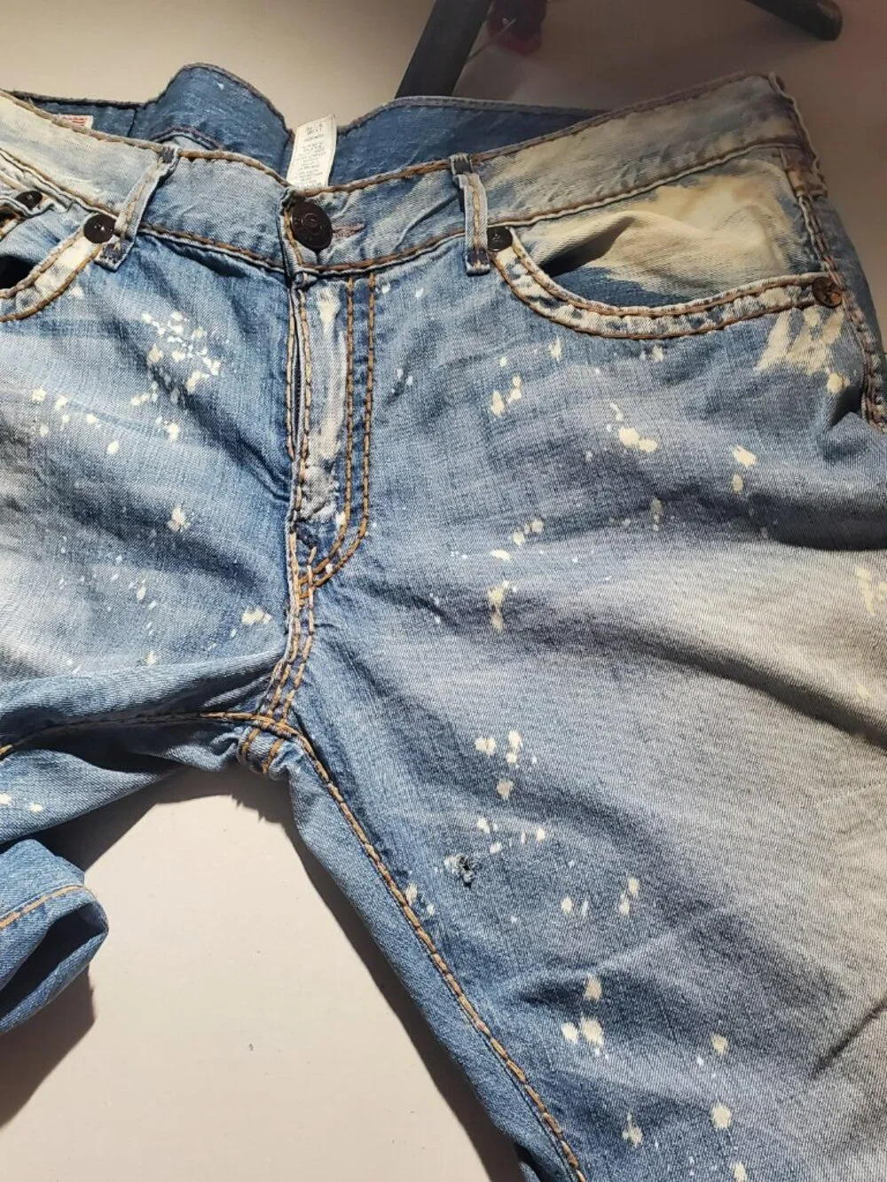 True Religion Ricky Super T  Made in USA distressed Sz 42